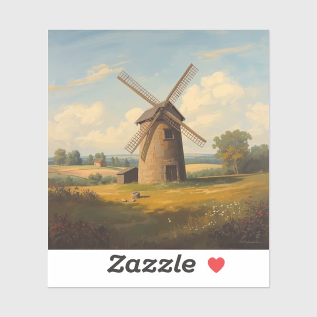 Adesivo Whispers of the Wind 🌬️ | Timeless Rustic Windmil (Folha)