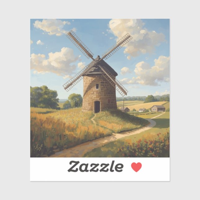 Adesivo Whispers of the Wind 🌬️ | Timeless Rustic Windmil (Folha)