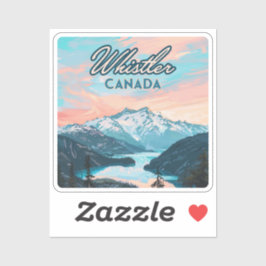 Adesivo Whistler Canada British Columbia Ski Resort Retro