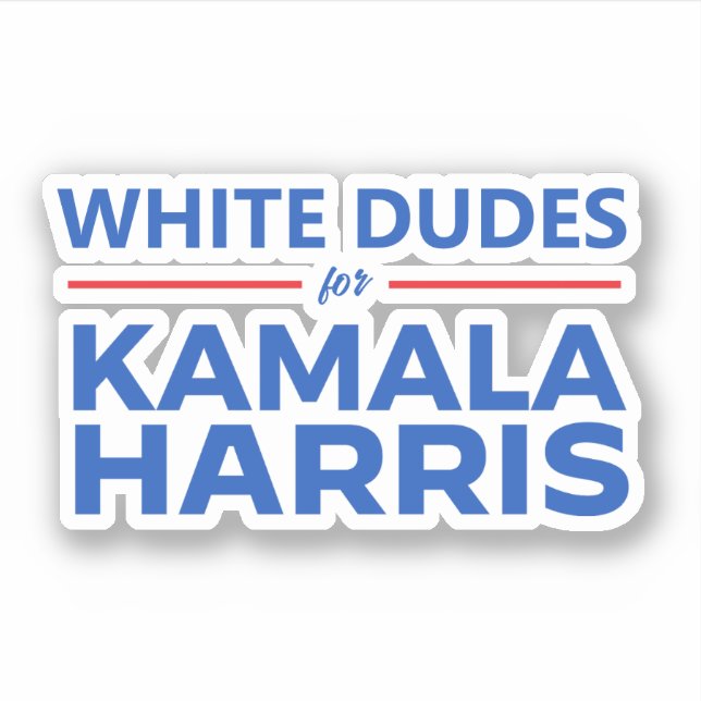 Adesivo White Dudes para Kamala Harris (Frente)