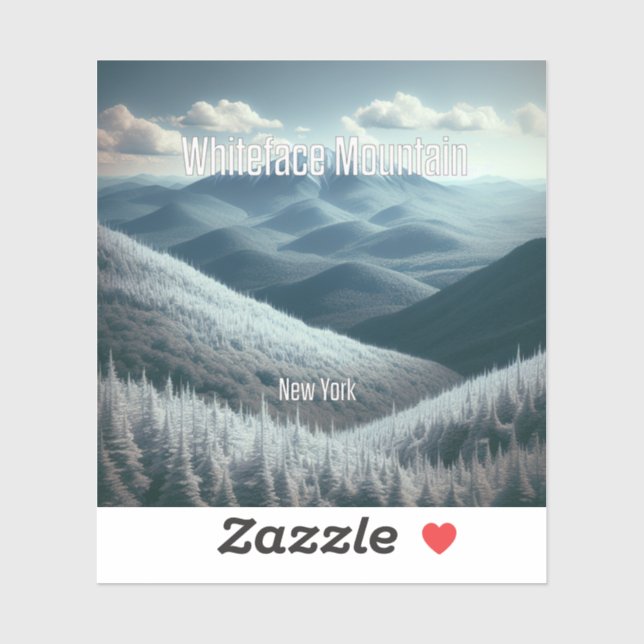 Adesivo Whiteface Mountain New York 3 Inch Vinyl Sticker (Folha)