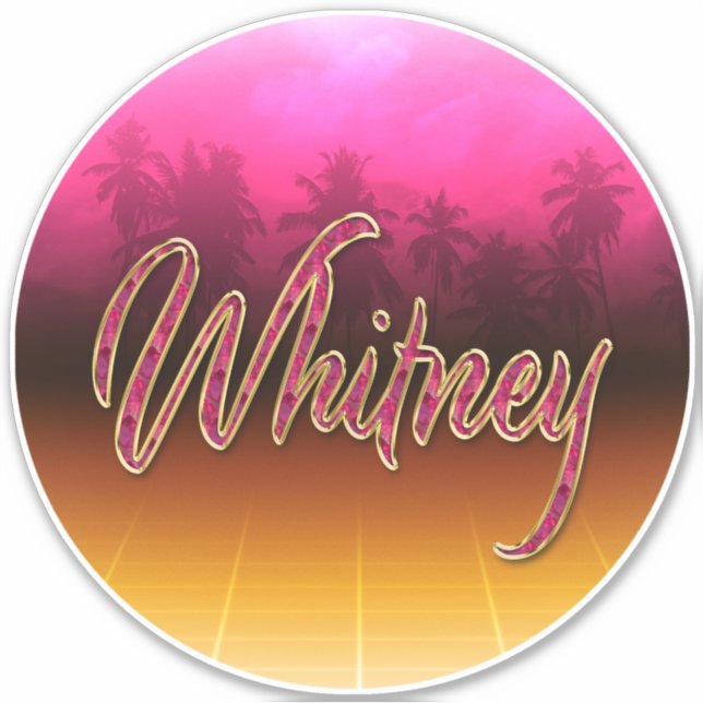 Adesivo Whitney Vorname Name golden pink Aufkleber Sticker (Frente)