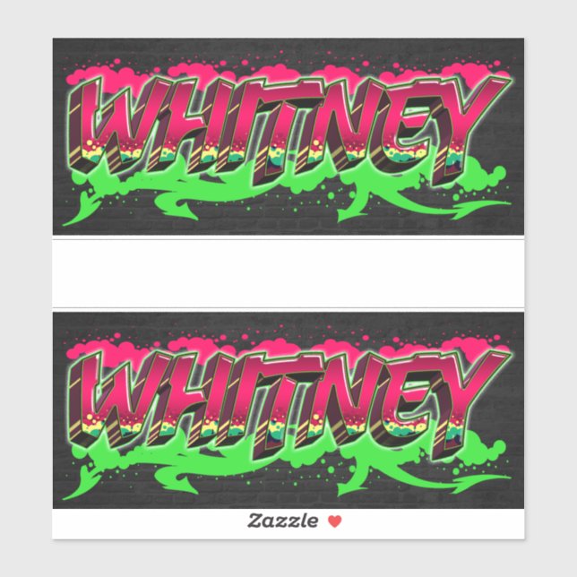 Adesivo Whitney Vorname Name Graffiti Aufkleber Sticker (Folha)