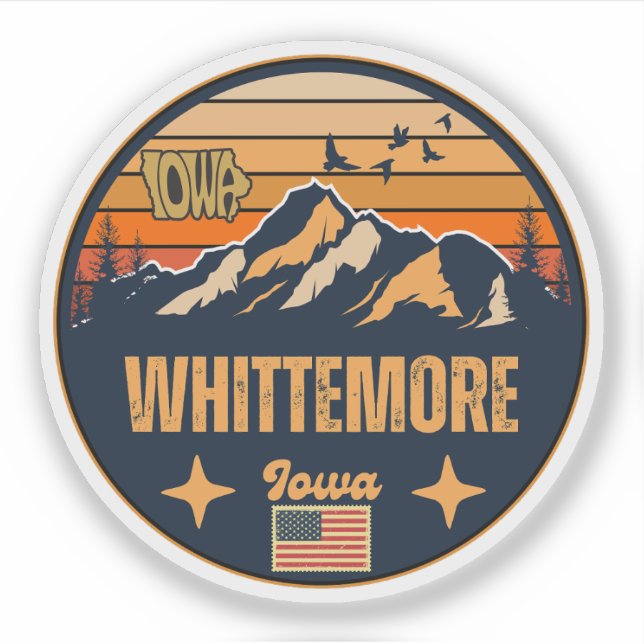 Adesivo Whittemore, Iowa (Frente)