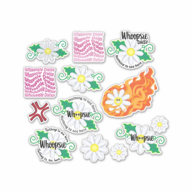 Adesivo Whoopsie Daisy Sticker Set (Frente)