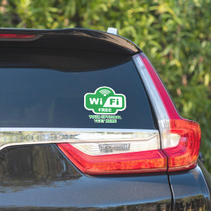 Adesivo Wi-Fi Grátis com Texto Personalizado