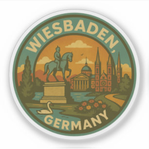 Adesivo Wiesbaden Alemanha Marco Artístico