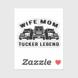 Adesivo Wife Mom Trucker Legend Quotes