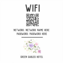 WiFi Sticker Hotel com código QR