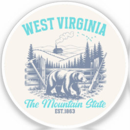 Adesivo Wild and Scenic West Virginia State Pride Design