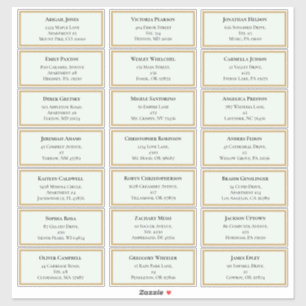 Adesivo Wildflower Fern Mint Green - Endereço de Convidado