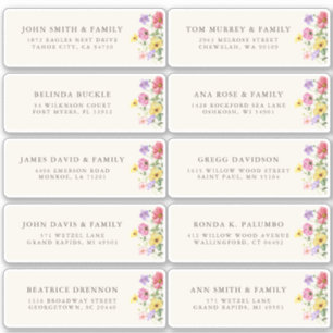 Adesivo Wildflower Rustic Chic boho Floral Endereço de Con