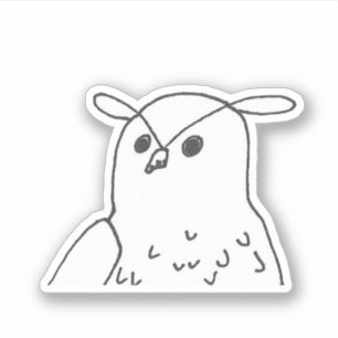 Adesivo Wildlife Nature Bird Eagle Owl desenhada à mão