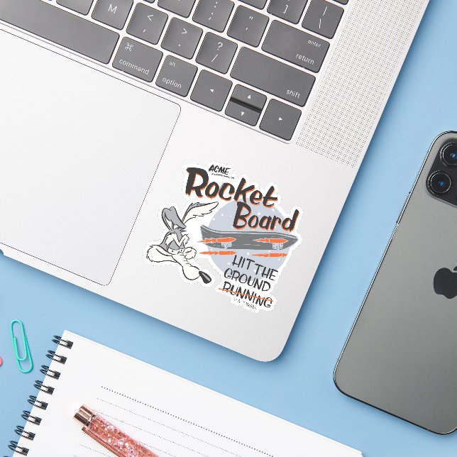 Adesivo WILE E. COYOTE™ ACME Rocket Board (Notebook com iPhone)