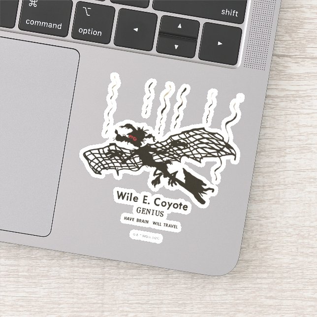 Adesivo WILE E. COYOTE™ | Gênio - Ter Cérebro Vai Viagem (Detalhe)
