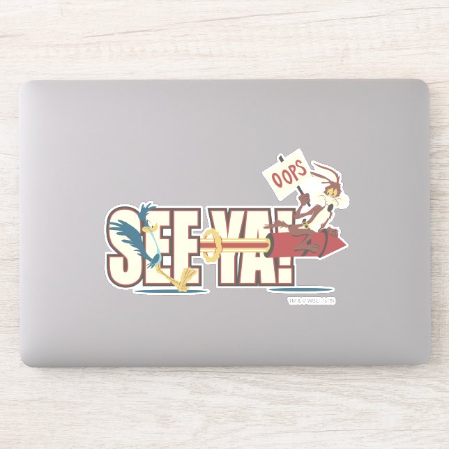 Adesivo WILE E. COYOTE™ Rocketing Past ROAD RUNNER™ (Computador)