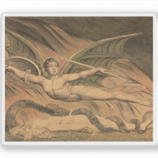 Adesivo William Blake - Satã Exultando sobre a Eva