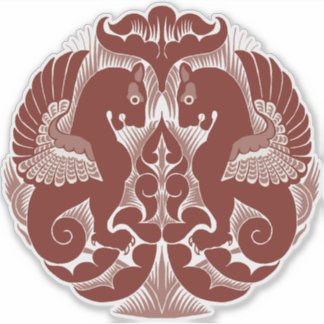Adesivo William De Morgan Red Griffins Vinyl Sticker