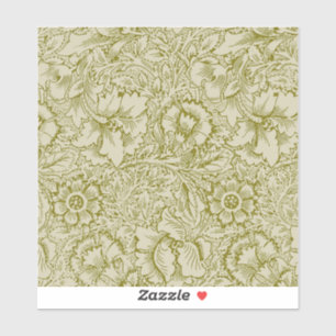 Adesivo William Morris Poppy Classic Floral Green