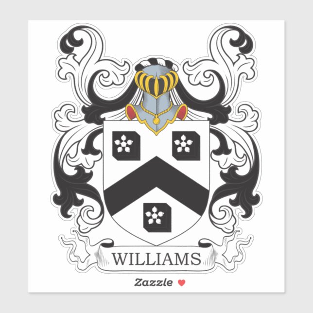 Adesivo Williams Family Crest (Folha)