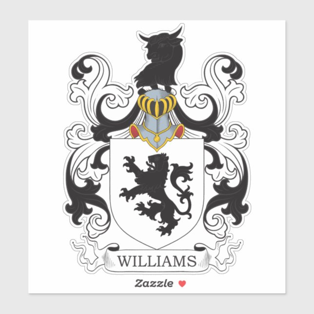 Adesivo Williams Family Crest (Folha)