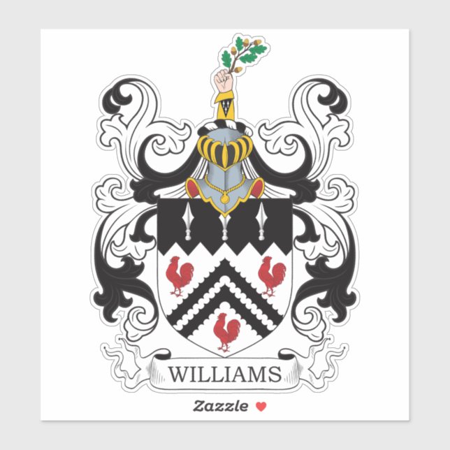 Adesivo Williams Family Crest (Folha)