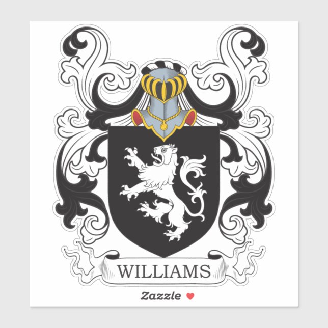 Adesivo Williams Family Crest (Folha)
