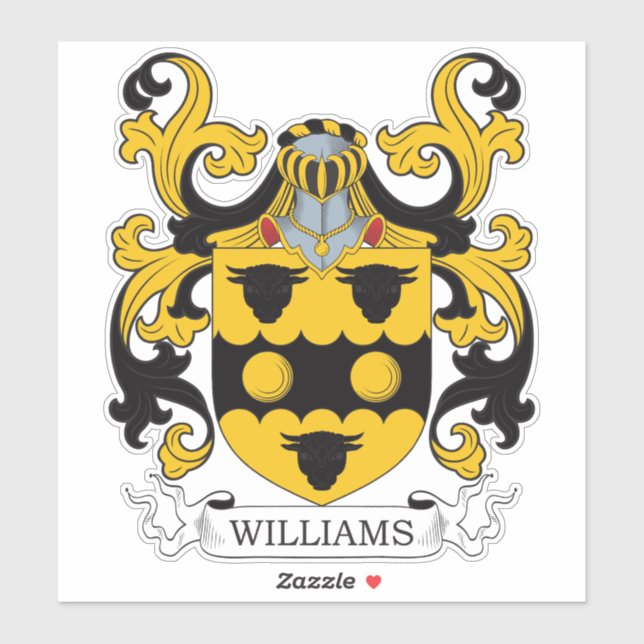 Adesivo Williams Family Crest (Folha)