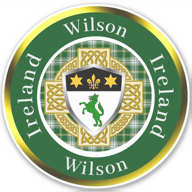 Adesivo Wilson Irish Shield/Celtic Cross Personalizado (Frente)