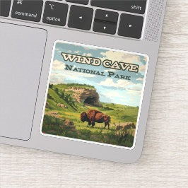 Adesivo Wind Cave National Park Bison South Dakota