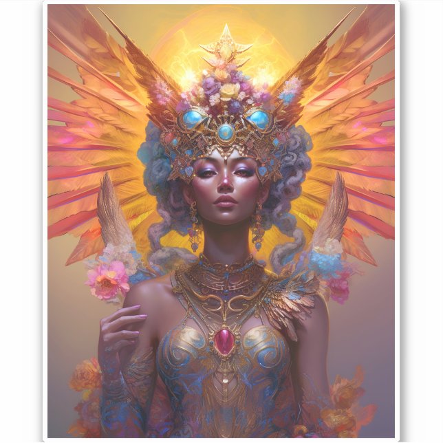 Adesivo Winged Goddess Fantasy Art (Frente)