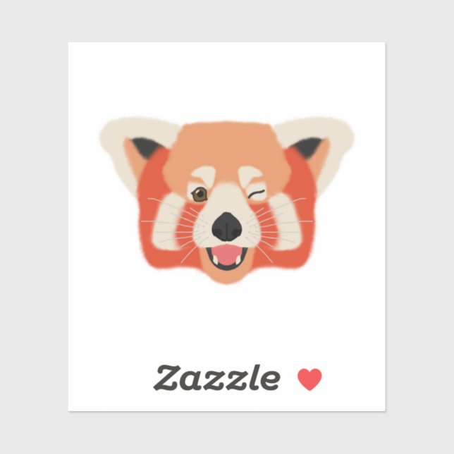 Adesivo Winky Red Panda (Folha)