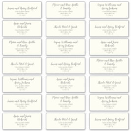 Adesivo Winter Greenery|Ivory Wedding Guest Address Labs