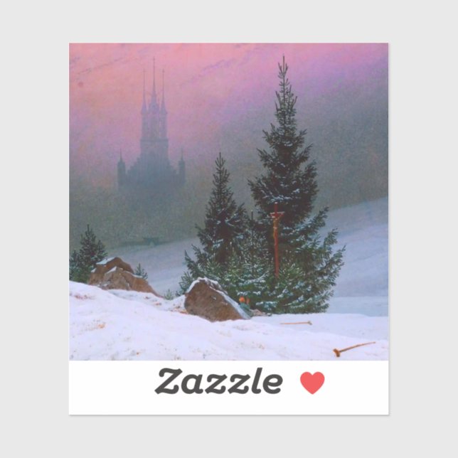 Adesivo Winter Landscape Caspar David Friedrich (Folha)