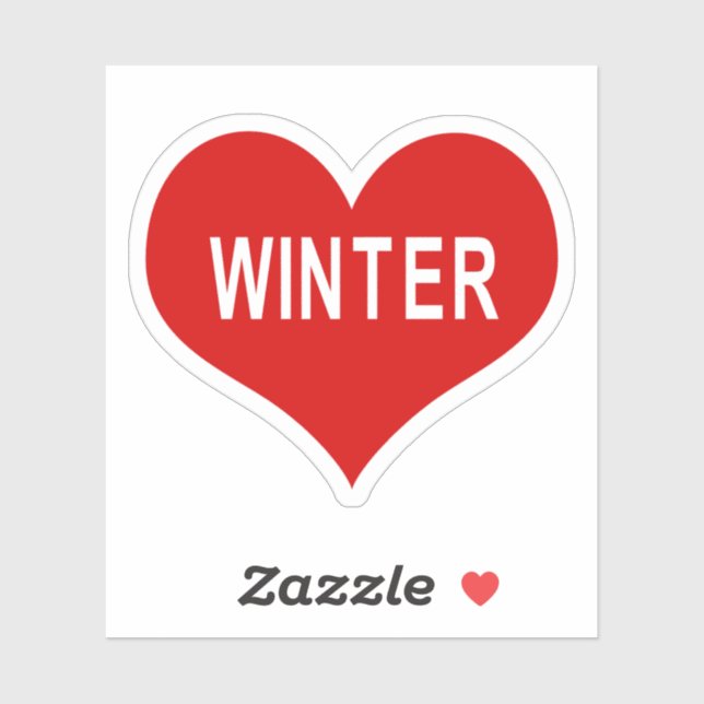 Adesivo WINTER Red Love Heart Vinyl Sticker (Folha)