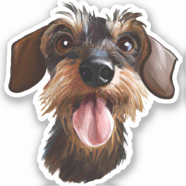 Adesivo Wirehair Dachshund (Frente)