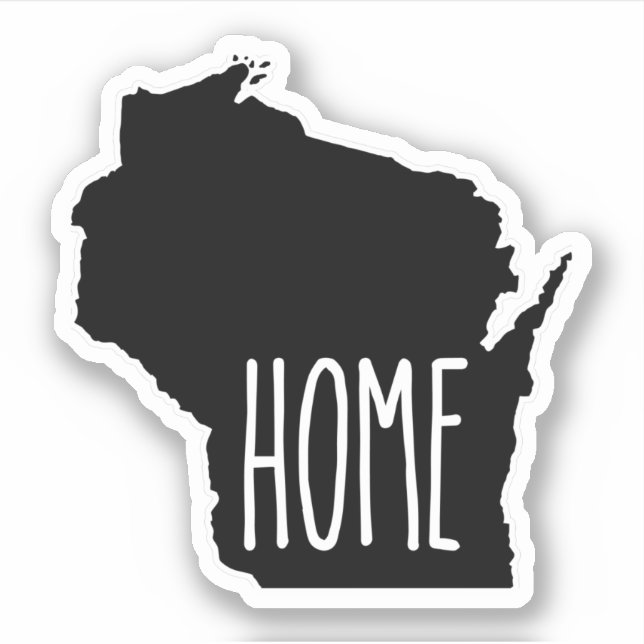 Adesivo Wisconsin Home Black and White (Frente)