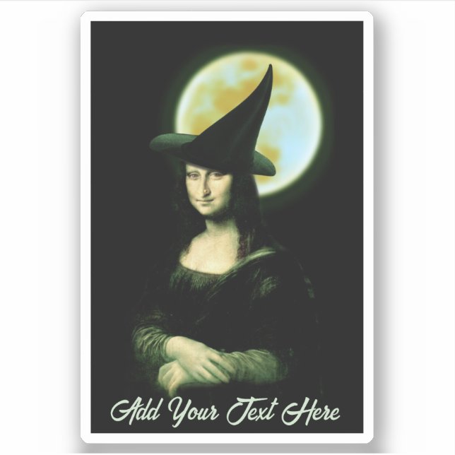 Adesivo  Witch Mona Lisa Halloween (Frente)