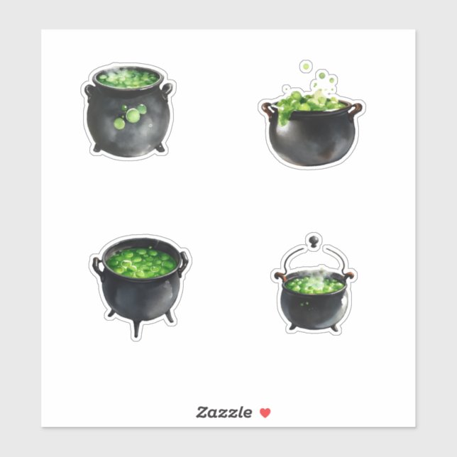 Adesivo Witches Black Cauldron (Folha)