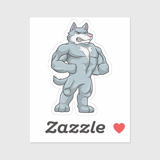 Adesivo Wolf como Bodybuilder extreme (Folha)