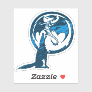 Adesivo Wolf & Dragon Blue contour sticker