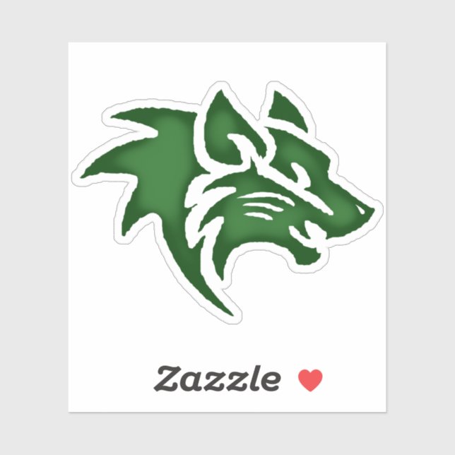 Adesivo Wolf Head Digital Art - Hand-Drawn - One-Of-A-Kind (Folha)