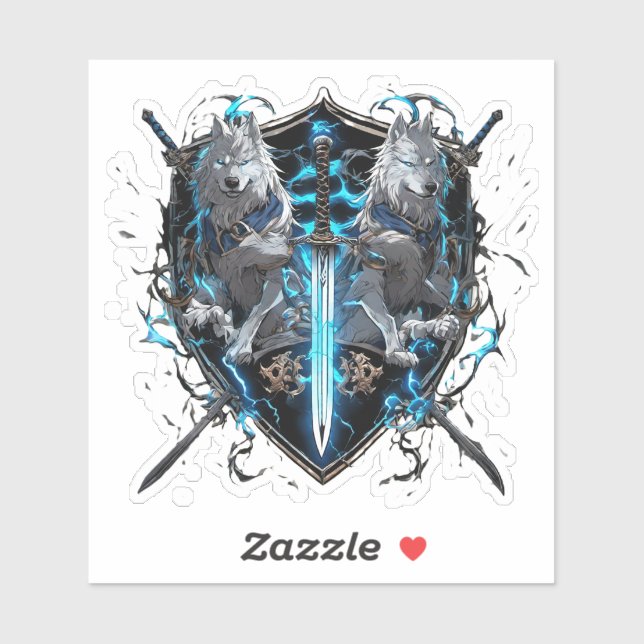 Adesivo Wolf Knight Emblem (Folha)