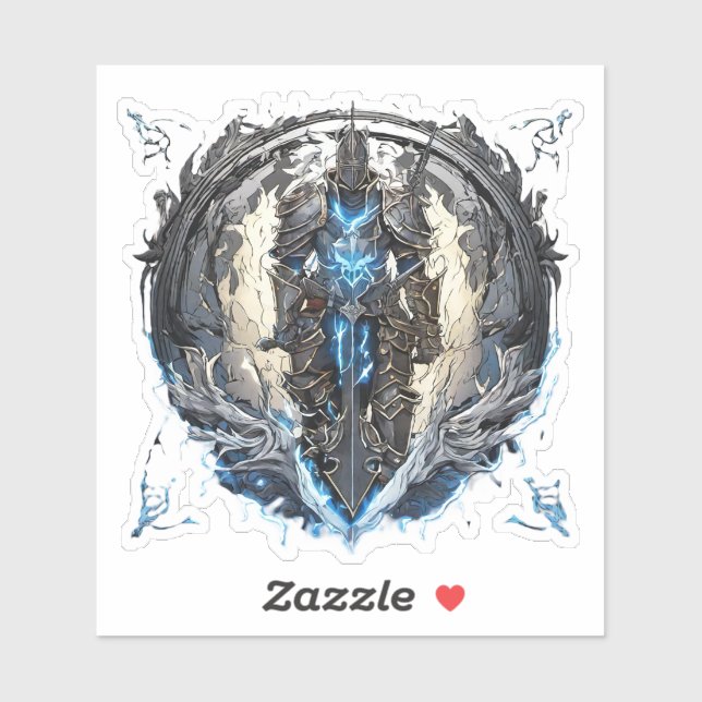 Adesivo Wolf Knight Emblem4 (Folha)