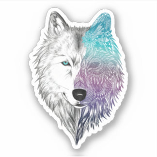 Adesivo Wolf Mandala Para O Amor De Wolf Lover