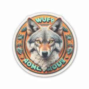 Adesivo Wolf Mandala Para Os Padrões De Amor Do Wolf Lover