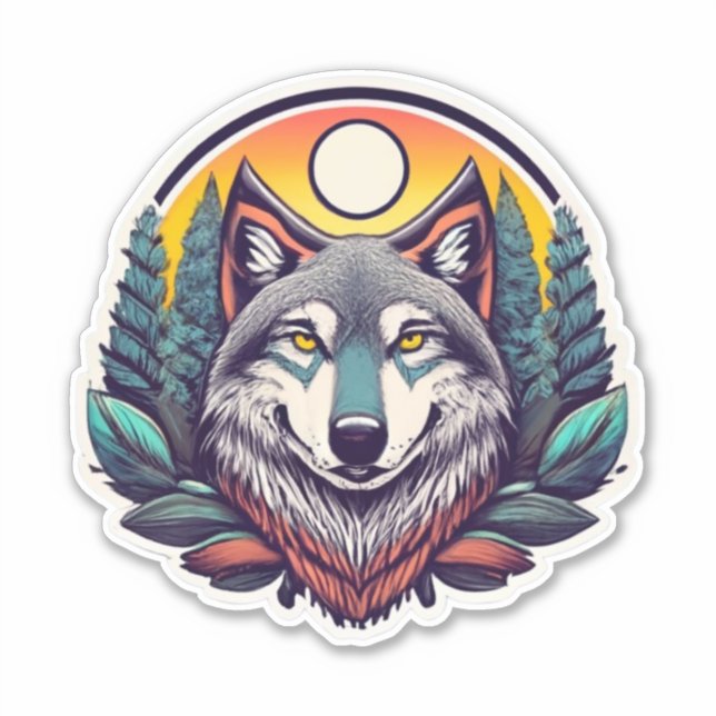 Adesivo Wolf Stickers para defensores da Terra (Frente)