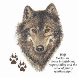 Adesivo Wolf Totem, guia animal - Símbolo inspiracional