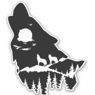 Adesivo Wolf Vinyl Sticker.