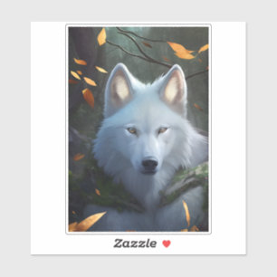 Adesivo Wolf Vinyl Sticker Branco